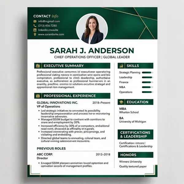 ATS Resume Template - Executive DP