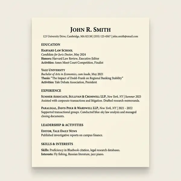 ATS Resume Template - Ivy League