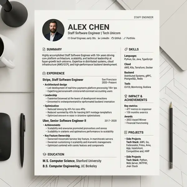 ATS Resume Template - Tech Unicorn