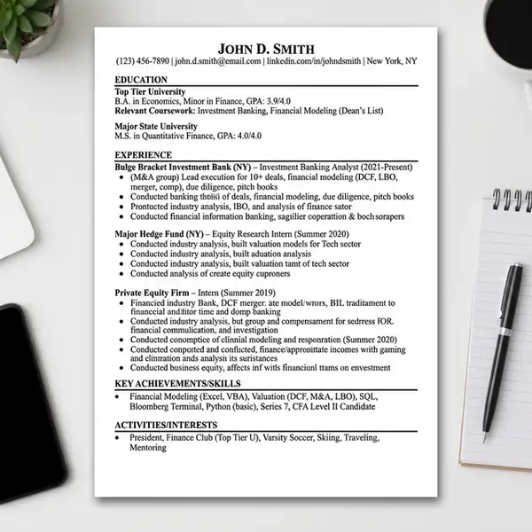 ATS Resume Template - WSO Format